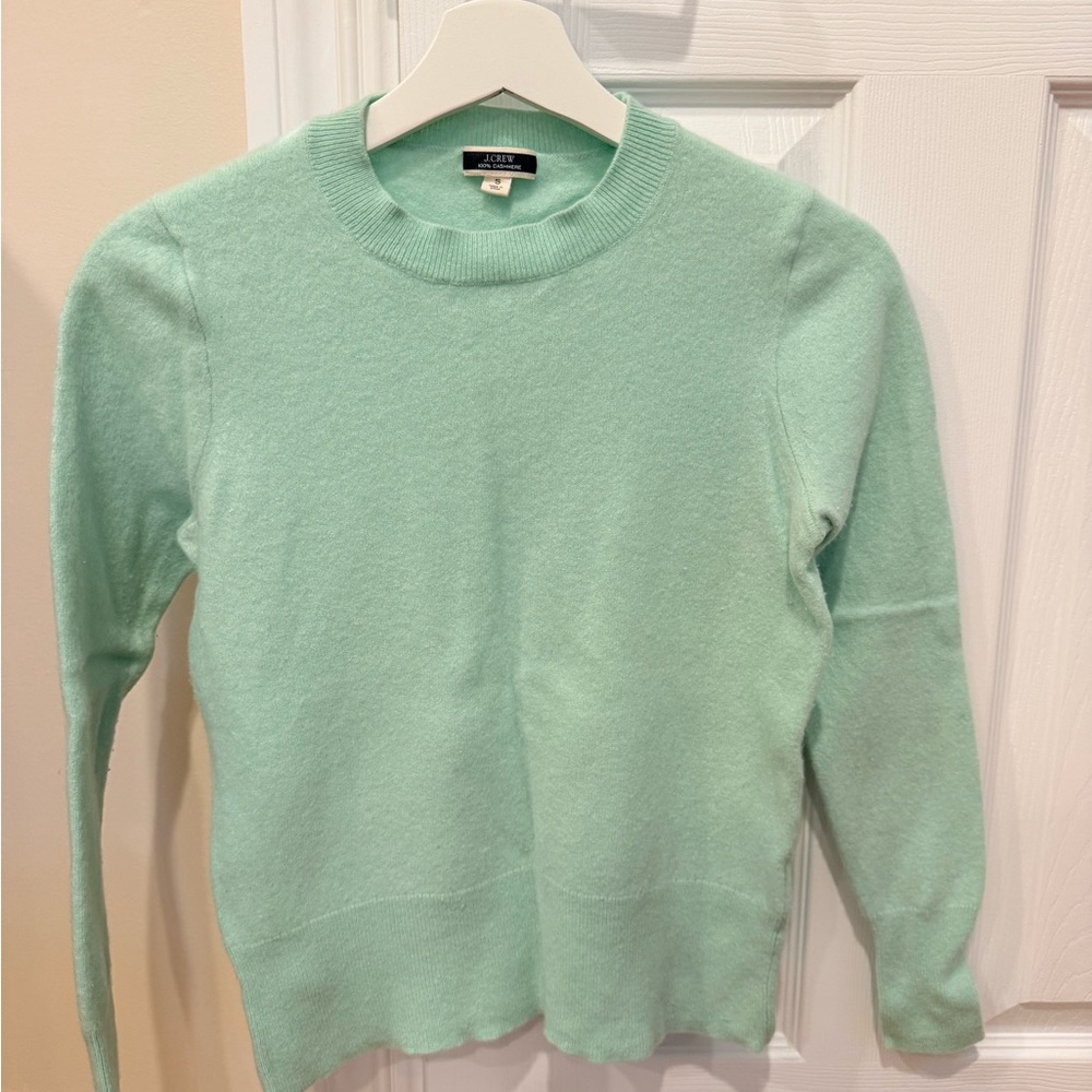 J. Crew Light Green Women's Crew Neck Sweater